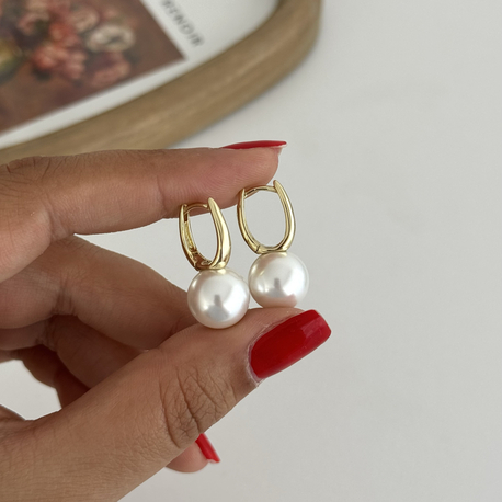 14k Xuping seri inci küpe 