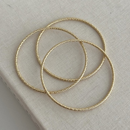 14k xuping seri 3lü Ajda bilezik 55 mm iç çap