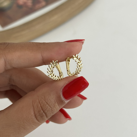 14k Xuping seri minimal başak küpe 