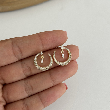 14k Xuping seri markiz taş detay küpe 