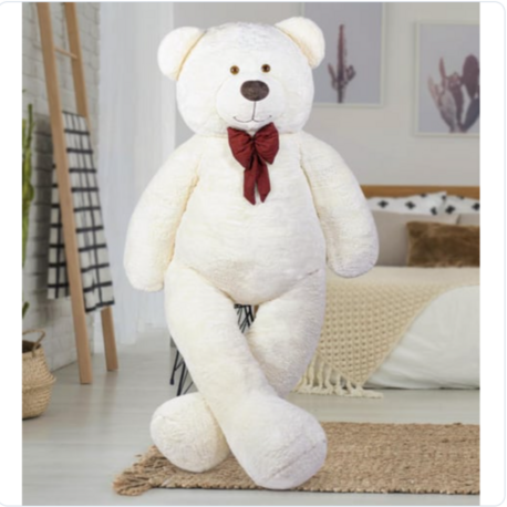 200 CM BEYAZ PAPYONLU DEV PELUŞ AYICIK