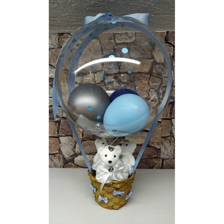 Ayıcıklı Mavi Balon buketi