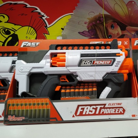 NERF OTOMATİK SÜNGER ATAN TABANCA PİLLİ SERİ ATIŞ 25 MERMİ