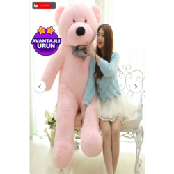 160 CM PEMBE PAPYONLU DEV PELUŞ AYICIK