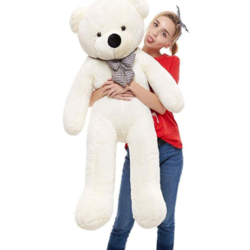 160 CM BEYAZ PAPYONLU DEV PELUŞ AYICIK