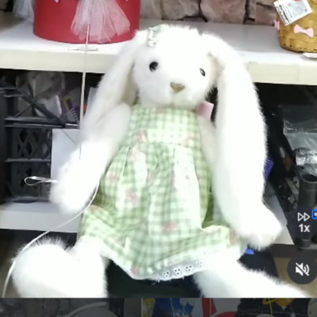 45 CM ELBİSELİ RETRO TAVŞAN