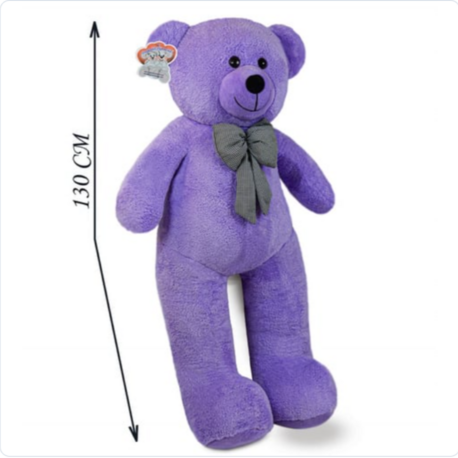 130 CM MOR PAPYONLU DEV PELUŞ AYICIK