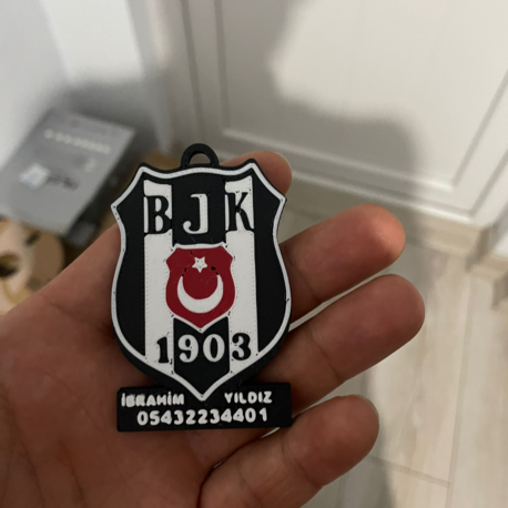 Özel İsim ve Takım Logo Basımlı Anahtarlık