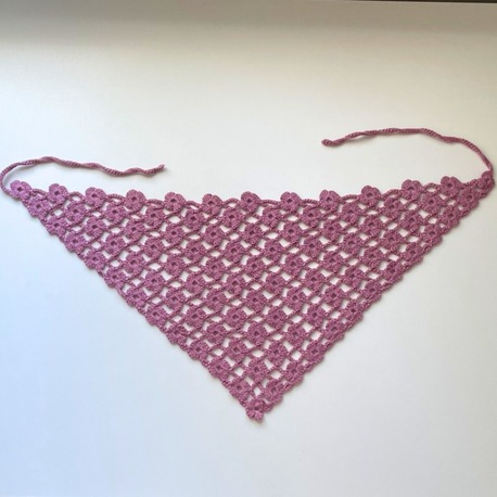 Lila Çiçekli Bandana