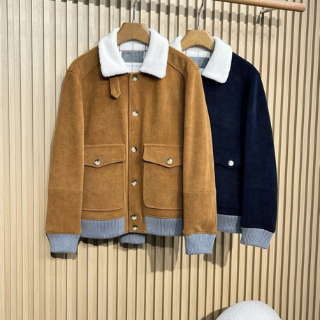 Brunello Cucinelli Corduroy Striped Texture Lapel Jacket