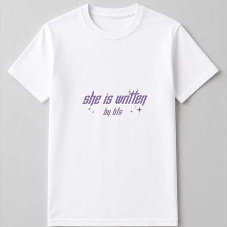 she is written by bts Merch Tişört