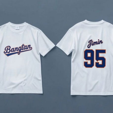 Bangtan Jimin Baseball Fanmade Merch Tişört