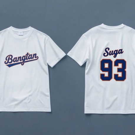 Bangtan Suga Baseball Fanmade Merch Tişört