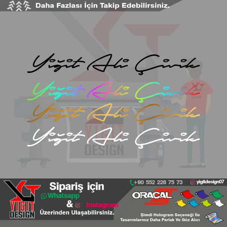 İmza İsim Soy İsim Sticker 