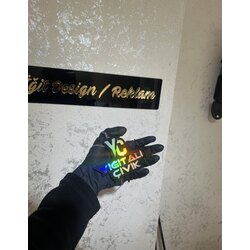 İsme özel Hologram Ayna Süsü 