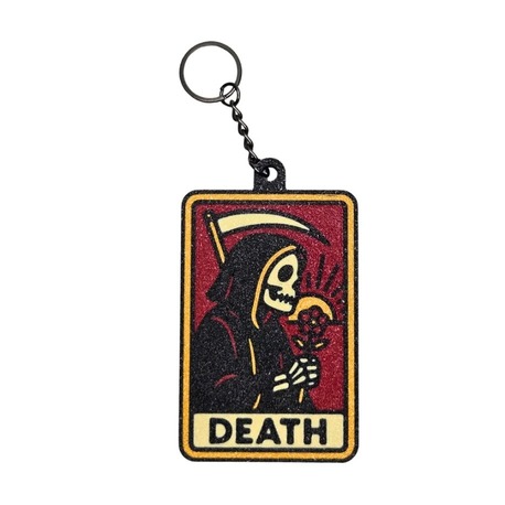 Death Tarot Kartı Tasarımlı Anahtarlık