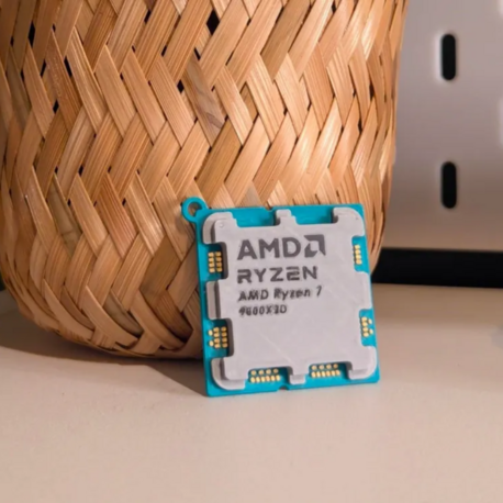 AMD Ryzen 7 9800X3D CPU Anahtarlık