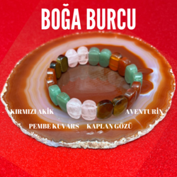 Boğa Burcu Doğal Taş Bileklik