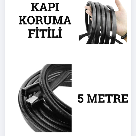 5 Metre Araç Kapı Koruma Fitili – Çarpma Önleyici Kapı Kenar Koruma Şeridi