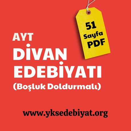 AYT Divan Edebiyatı (Boşluk Doldurmalı)