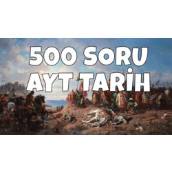500 SORU AYT TARİH Soru Bankası/ Kitap olarak gelmez!