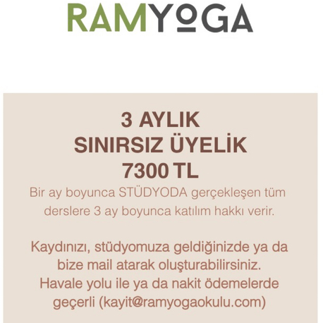 3 Aylık Üyelik