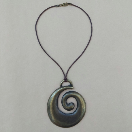 Antik Büyük Spiral Kolye