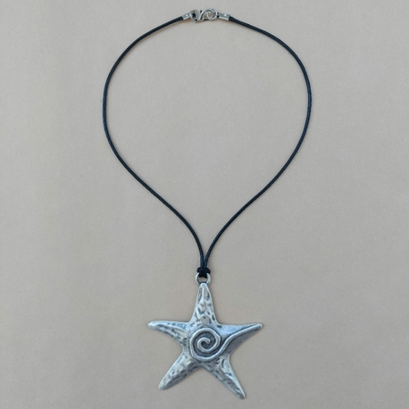 Gümüş Yıldız Spiral Kolye