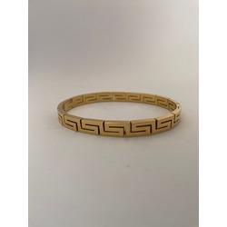 LABİRENT İŞLEMELİ GOLD ÇELİK BİLEKLİK