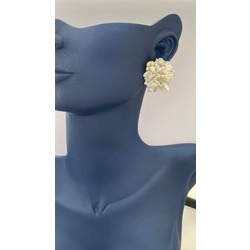 GEOMETRIK TREND TAŞLI İNCİLİ KÜPE
