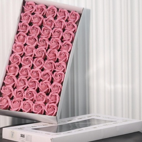 PEMBE ISLAK DOKULU KOKULU YAPAY GÜL