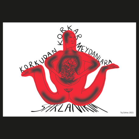 korkudan korkar meydanlara saklanırım KÜÇÜK POSTER 