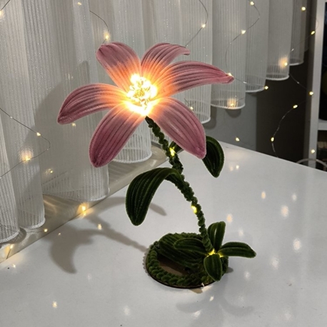 Zambak Gece Lambası Pembe 