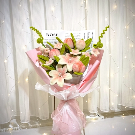 Soft Pembe Çiçek buketi 