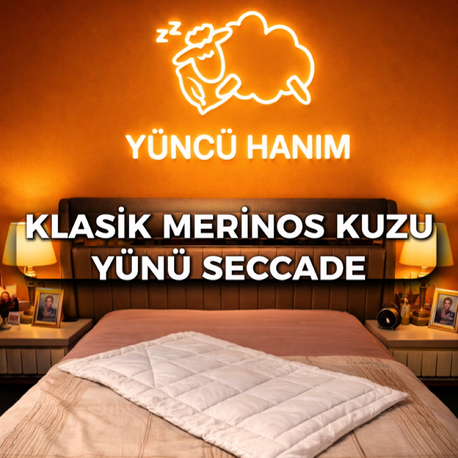Merinos Kuzu Yünü Seccade 70x110 cm