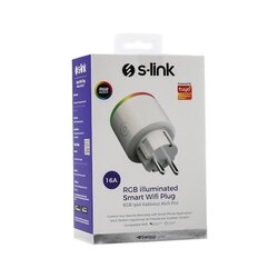 S-Link Swapp SL-03 16A Akım Korumalı Akıllı Priz RGB Işıklı 2.4 G Wifi TUYA Destekli