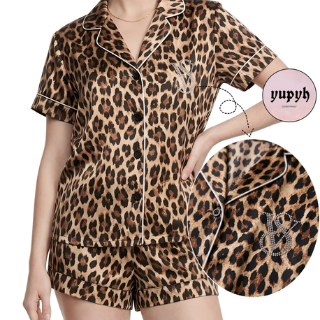 Victoria’s Secret Saten Leo Şortlu Pijama Takım