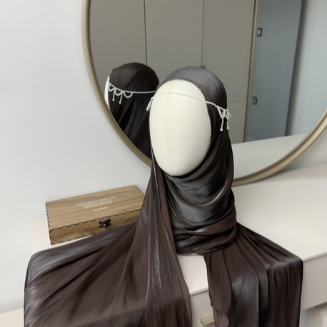 İpek iplikli premium organza şal