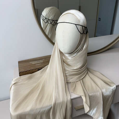 İpek iplikli premium organza şal