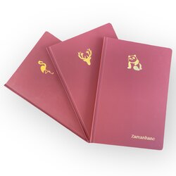 Hayvan figürlü noktalı defter 