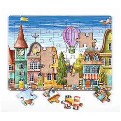 Masal Kasabası Ahşap Puzzle 35 Parça