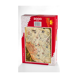 Piri Reis Haritası Ahşap Puzzle 2000 Parça