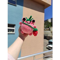Strawberry Frög Plushie (Ön Sipariş)