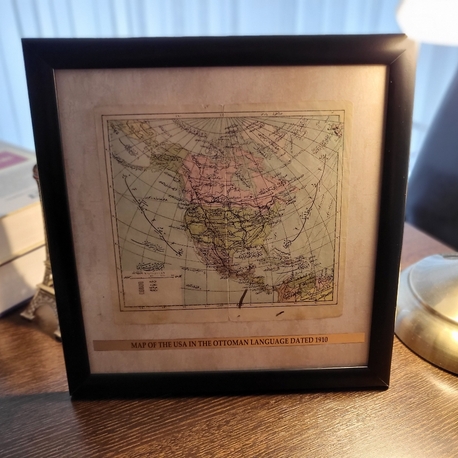 1910 Tarihli Orjinal Osmanlıca ABD Haritası - ZRN0095