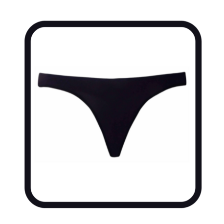 ZARVIA Siyah Esnek %95 Pamuklu Tanga