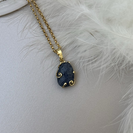 Lapis (doğal ) taşlı kolye 