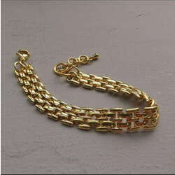 Gold Hasır Choker Kolye