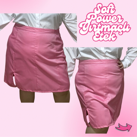 Soft Power Pastel Yırtmaçlı Etek