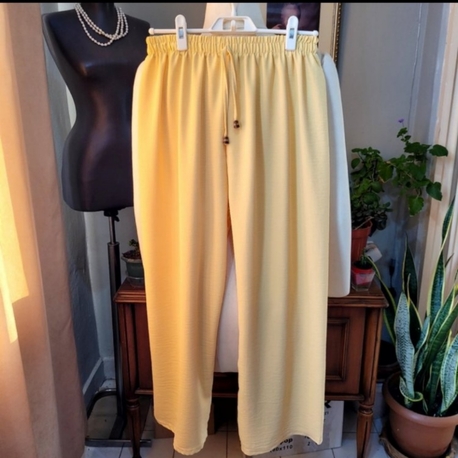 Tereyağı Sarısı Rahat Kesim Pantolon