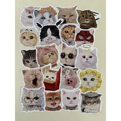 cat stickers set